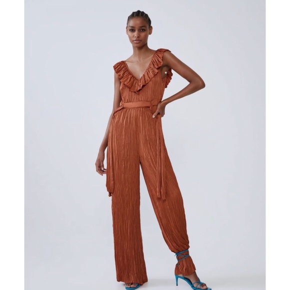 WRINKLED LOOK JUMPSUIT - Picture 4 of 7